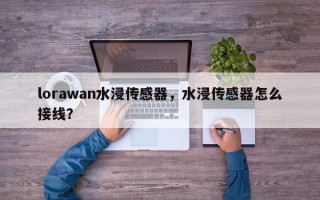 lorawan水浸传感器，水浸传感器怎么接线？