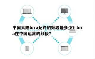 中国大陆lora允许的频段是多少？lora在中国运营的频段？