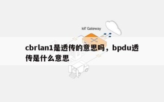 cbrlan1是透传的意思吗，bpdu透传是什么意思