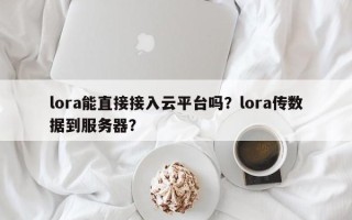 lora能直接接入云平台吗？lora传数据到服务器？