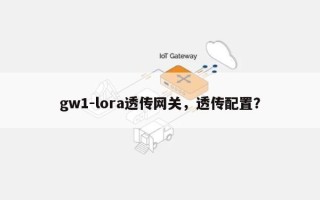 gw1-lora透传网关，透传配置？