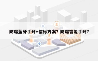 防爆蓝牙手环+信标方案？防爆智能手环？