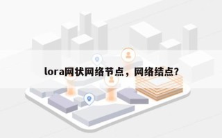 lora网状网络节点，网络结点？