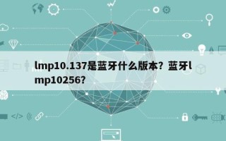 lmp10.137是蓝牙什么版本？蓝牙lmp10256？