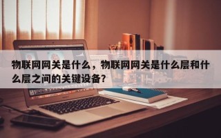 物联网网关是什么，物联网网关是什么层和什么层之间的关键设备？