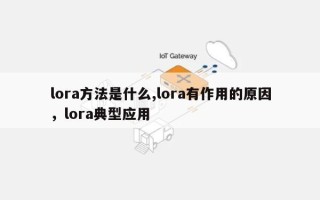 lora方法是什么,lora有作用的原因，lora典型应用