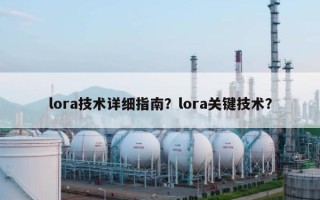 lora技术详细指南？lora关键技术？