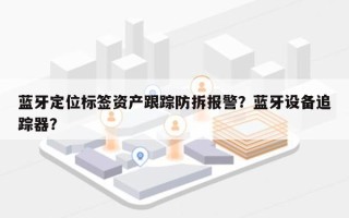 蓝牙定位标签资产跟踪防拆报警？蓝牙设备追踪器？