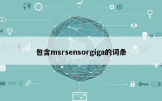 包含msrsensorgiga的词条