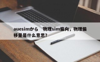 auesimから　物理sim偏向，物理偏移量是什么意思？