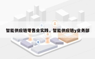 智能供应链零售业实践，智能供应链y业务部