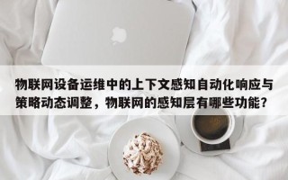 物联网设备运维中的上下文感知自动化响应与策略动态调整，物联网的感知层有哪些功能？