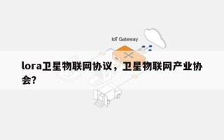 lora卫星物联网协议，卫星物联网产业协会？