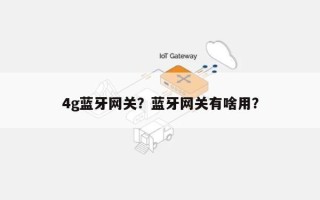 4g蓝牙网关？蓝牙网关有啥用？