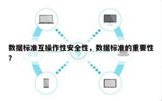 数据标准互操作性安全性，数据标准的重要性？