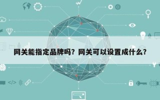 网关能指定品牌吗？网关可以设置成什么？