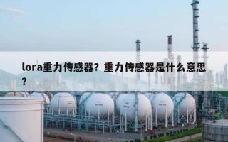 lora重力传感器？重力传感器是什么意思？