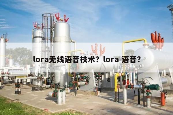 lora无线语音技术？lora 语音？-第1张图片