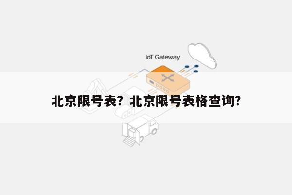 北京限号表？北京限号表格查询？-第1张图片