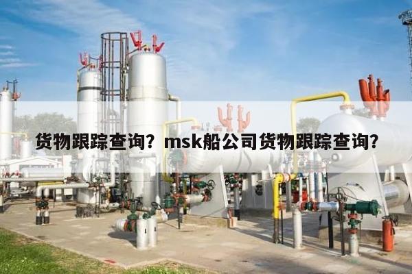 货物跟踪查询？msk船公司货物跟踪查询？-第1张图片