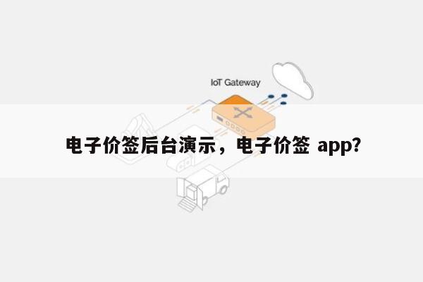 电子价签后台演示，电子价签 app？-第1张图片