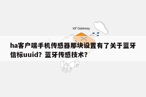 ha客户端手机传感器那块设置有了关于蓝牙信标uuid？蓝牙传感技术？-第1张图片