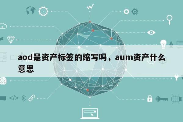 aod是资产标签的缩写吗，aum资产什么意思-第1张图片