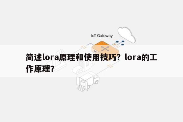 简述lora原理和使用技巧？lora的工作原理？-第1张图片