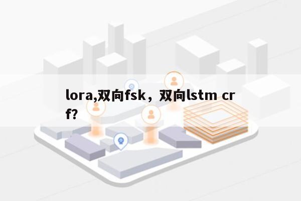 lora,双向fsk，双向lstm crf？-第1张图片