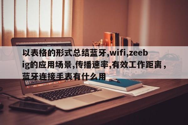 以表格的形式总结蓝牙,wifi,zeebig的应用场景,传播速率,有效工作距离，蓝牙连接手表有什么用-第1张图片