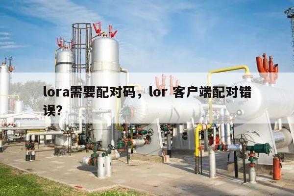 lora需要配对码，lor 客户端配对错误？-第1张图片