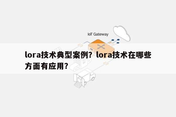 lora技术典型案例？lora技术在哪些方面有应用？-第1张图片