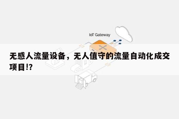 无感人流量设备，无人值守的流量自动化成交项目!？-第1张图片