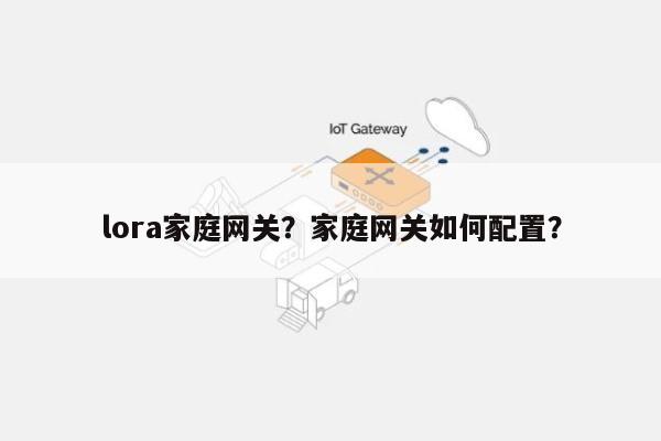 lora家庭网关？家庭网关如何配置？-第1张图片