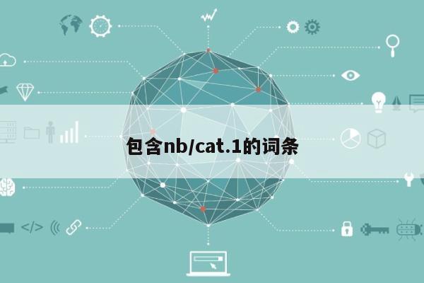 包含nb/cat.1的词条-第1张图片
