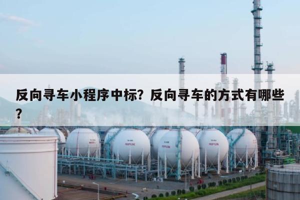 反向寻车小程序中标？反向寻车的方式有哪些？-第1张图片