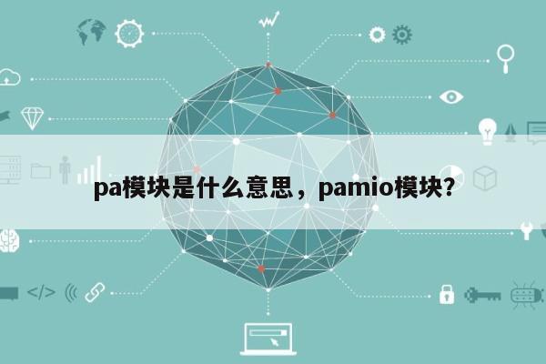pa模块是什么意思,pamio模块?-第1张图片 pa模块是什么意思,pamio模块?-第1张图片
