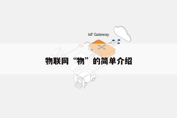 物联网“物”的简单介绍-第1张图片
