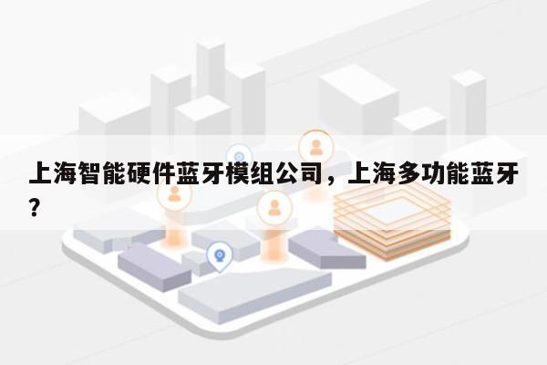 上海智能硬件蓝牙模组公司，上海多功能蓝牙？-第1张图片