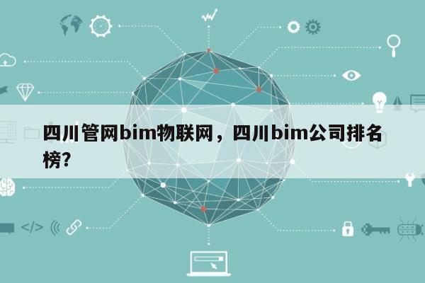 四川管网bim物联网，四川bim公司排名榜？-第1张图片