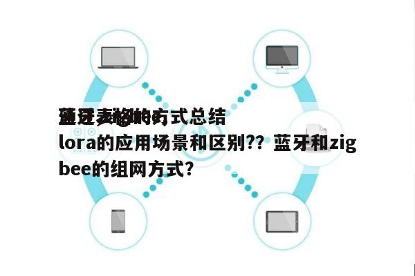 通过表格的方式总结蓝牙,zigbee,lora的应用场景和区别?？蓝牙和zigbee的组网方式？-第1张图片