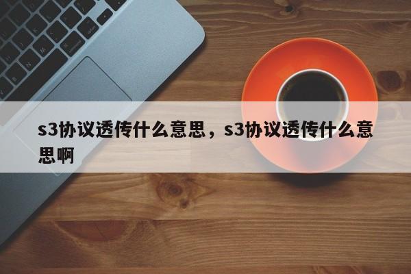 s3协议透传什么意思，s3协议透传什么意思啊-第1张图片