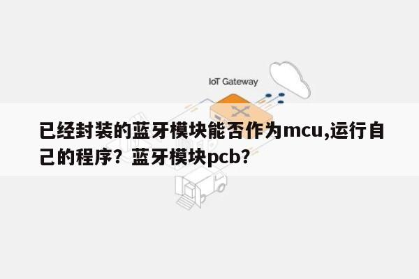 已经封装的蓝牙模块能否作为mcu,运行自己的程序？蓝牙模块pcb？-第1张图片