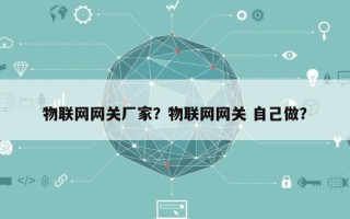物联网网关厂家？物联网网关 自己做？