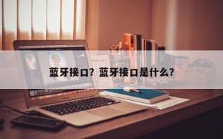 蓝牙接口？蓝牙接口是什么？