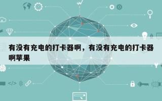 有没有充电的打卡器啊，有没有充电的打卡器啊苹果