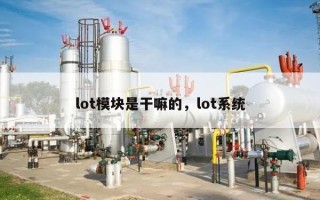 lot模块是干嘛的，lot系统