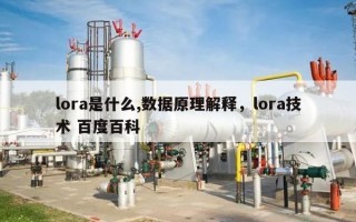 lora是什么,数据原理解释，lora技术 百度百科