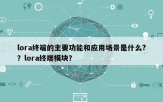 lora终端的主要功能和应用场景是什么?？lora终端模块？