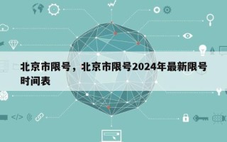 北京市限号，北京市限号2024年最新限号时间表